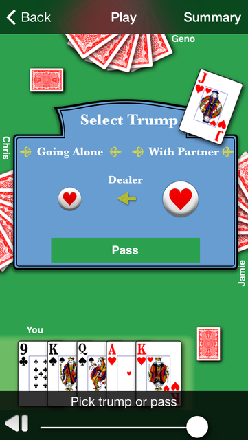 Euchre HD screenshot