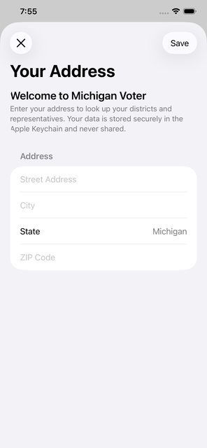 Michigan Voter screenshot