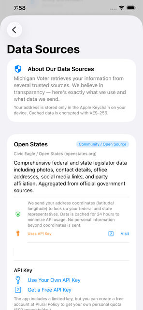 Michigan Voter screenshot